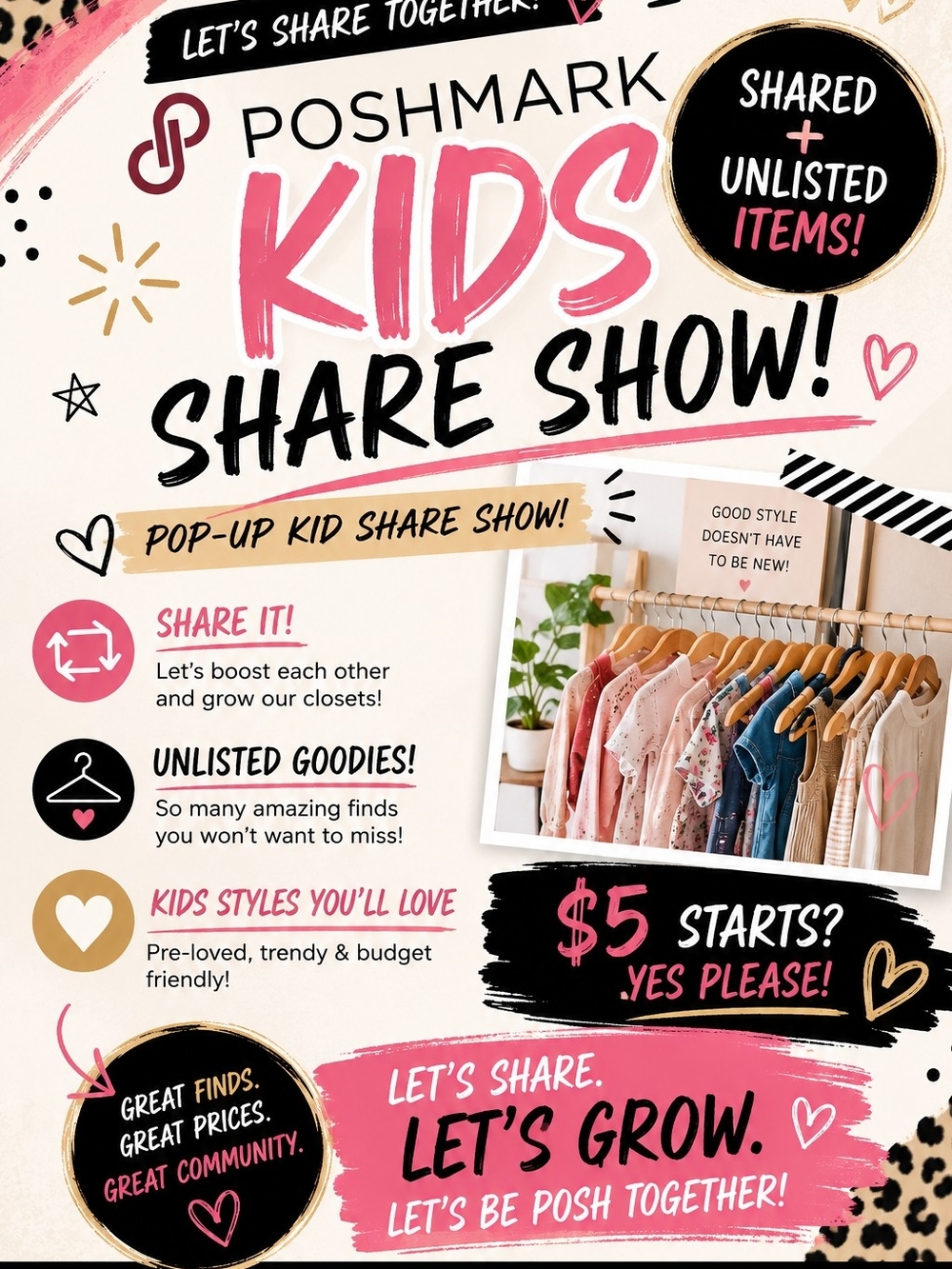 POP UP - Kids Share Show $5 Starts